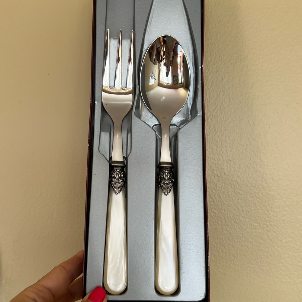 EME Italy Napoleon Table serving fork and serving spoon